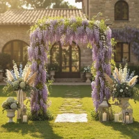 Outsunny Garden Arch, PE-Coated Steel Outdoor Trellis Arbor for Climbing Plants, Wedding Arch, 70.9" x 15.7" x 84.6", Black(m-10)