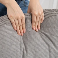 HOMCOM Loveseat Sofa, 55" Small Sofa Couch with 2 Pillows, Metal Legs for Living Room, Bedroom, Apartment, Grey(m-9)