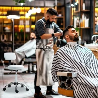 HOMCOM Adjustable Rolling Stool with Removable Backrest, Faux Leather Swivel Stool Chair for Salon Spa, Bar, Massage, White(m-10)