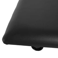 HOMCOM Adjustable Piano Bench, X-Style Folding Piano Stool with Padded Seat, Non-Slip Rubber Feet, Keyboard Chair, Black(m-10)