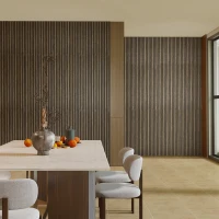 HOMCOM 47" x 24" Wood Panels for Wall, 4 Pack Acoustic Panels, Sound Absorbing Slat Wall for Wall Decor, Home, Walnut(m-9)