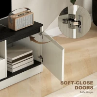 HOMCOM TV Stand for 43-55 Inch TV,  Entertainment Center w/ Cabinets, Shelf, Drawer and Cable Management for Living Room, White(m-5)