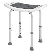 HOMCOM Height Adjustable Shower Chair Padded Bath Seat for Senior,(m-2)