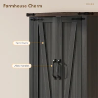 HOMCOM 72" Pantry Cabinet, Farmhouse Freestanding Kitchen Storage Cabinet with Adjustable Shelves for Dining Room, Black(m-6)