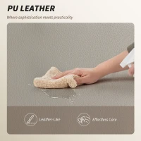 HOMCOM Reclining Office Chair, Overstuffed Executive Desk Chair with High Back, PU Leather, Footrest, Swivel Wheels, Grey(m-9)