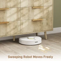 HOMCOM Fluted Chest of Drawers, Modern 6 Drawer Dresser with Pine Wood Legs, Finger Pulls for Closet, Living Room, Hallway, Oak(m-5)