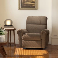 HOMCOM Power Recliner Chair, Fabric Upholstered Recliner Chair with USB Ports, Swivel and Rocking Function, Footrest(m-10)