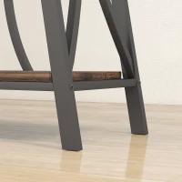 HOMCOM 71" Console Table, Industrial 2-Tier Narrow Entryway Table with Metal Frame for Living Room, Hallway, Rustic Brown(m-10)