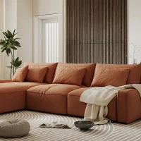 HOMCOM 47" x 24" Wood Panels for Wall, 4 Pack Acoustic Panels, Sound Absorbing Slat Wall for Wall Decor, Home, Walnut(m-8)