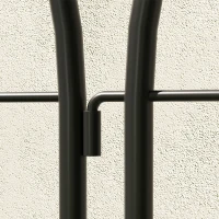 Outsunny Set of 2 Metal Garden Trellis, Decorative Trellis Panels, Scrollwork Design, 150 x 50 cm, Black(m-10)
