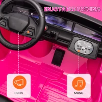 Qaba 2-Seater Ride on Truck, 12V Cadillac Escalade Licensed Kids Electric Car with Remote , Spring Suspension, Pink(m-10)