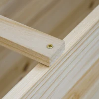 Outsunny 3 Tier Raised Garden Bed with 9 Grow Grids and Bed Liner for Garden, Outdoor to Vegetables, Flowers, Natural(m-10)