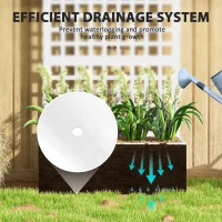 Outsunny Galvanized Raised Garden Bed Planter Box with Trellis for Climbing Plants, Vegetable, Vines, 35" x 16" x 70", White(m-7)