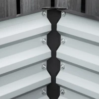 Outsunny 4' x 2' x 1' Raised Garden Bed, Set of 2 Galvanized Planter Box for Vegetables, Flowers, Herbs, Grey(m-10)