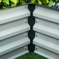 Outsunny 4' x 2' x 1' Raised Garden Bed, Set of 2 Galvanized Planter Box for Vegetables, Flowers, Herbs, Green(m-10)