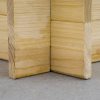 Outsunny 3 Tier Raised Garden Bed with 9 Grow Grids and Bed Liner for Garden, Outdoor to Vegetables, Flowers, Natural(m-12)