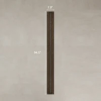 HOMCOM 95" x 8" Wood Panels for Wall, 4 Pack Acoustic Panels, Sound Absorbing Slat Wall For Interior Wall Decor, Home, Walnut(m-3)