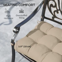 Outsunny 4-Piece Seat Cushion Pillows Replacement, Patio Chair Cushions Set with Ties for Indoor Outdoor(m-6)