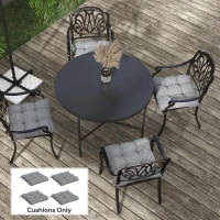 Outsunny 4-Piece Seat Cushion Pillows Replacement, Patio Chair Cushions Set with Ties for Indoor Outdoor(m-8)