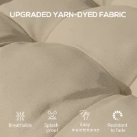 Outsunny 4-Piece Seat Cushion Pillows Replacement, Patio Chair Cushions Set with Ties for Indoor Outdoor(m-4)