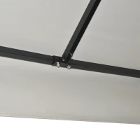 Outsunny 10' x 10' Patio Gazebo Outdoor, Canopy Shelter with Double-tier Roof, Pavilion Sidewalls for Garden Events, Cream White(m-13)