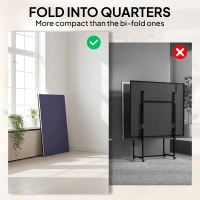 Soozier 9 ft Folding Ping Pong Table Top for Pool Tables, Table Tennis Conversion Top with Net, Storage Bag, Foam Padding, Blue(m-6)