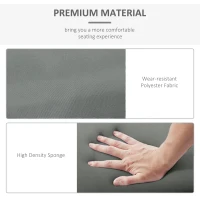 Outsunny Outdoor Lounge Chair Cushion Set of 2, Non-Slip Chaise Lounge Cushions, Sun Lounger Pads, 77.2" x 21.7", Dark Grey(m-5)