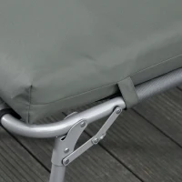 Outsunny Outdoor Lounge Chair Cushion Set of 2, Non-Slip Chaise Lounge Cushions, Sun Lounger Pads, 77.2" x 21.7", Dark Grey(m-7)