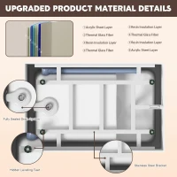 47" Acrylic Freestanding Bathtub with Built-In Seat, Ergonomic Sloping Backrest, Soaking Tub for Bathroom, 47" L x 27.5" W x 25" H, Gloss White(m-6)