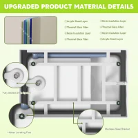 43" Acrylic Freestanding Bathtub with Built-In Seat and Ergonomic Sloping Backrest, Tub for Bathroom, 43.3" L x 27.6" W x 24.8" H, Gloss White(m-6)