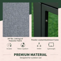 Outsunny 6 Pieces Patio Furniture Set, Space-Saving Sectional Outdoor Daybed with Aluminum Frame and Thickened Cushions, Grey(m-7)