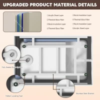 47" Acrylic Freestanding Bathtub with Built-In Seat, Ergonomic Sloping Backrest, Soaking Tub for Bathroom, 47" L x 27.5" W x 25" H, Gloss White(m-5)