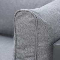 Outsunny 6 Pieces Patio Furniture Set, Space-Saving Sectional Outdoor Daybed with Aluminum Frame and Thickened Cushions, Grey(m-10)