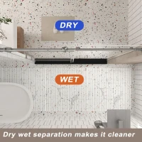 Frameless Shower Door with Anti-Shatter Safety Film and Bottom Water-Blocking Strip, Panel for Bathroom, 60" L x 0.5" W x 76" H, Brushed Nickel(m-7)