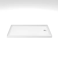 32" x 60" Shower Base with Durable Non-Flex Construction, Acrylic 3-Wall Alcove Shower Pan with Right Drain, 60" L x 32" W x 3" H, Gloss White(m-2)