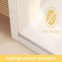 Frameless Double Sliding Shower Door with Silent Rollers, Bathroom Door with Square Tube Track, 60" L x 0.5" W x 74" H, Brushed Nickel(m-11)