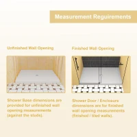 32" x 60" Acrylic Shower Base with Rigid No-Flex Construction, 3-Wall Alcove Shower Pan with Left Drain, 60" L x 32" W x 3" H, Gloss White(m-8)