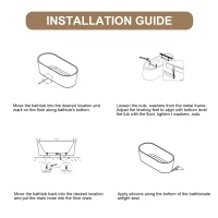 59" Rectangle Freestanding Acrylic Soaking Tub with High-Gloss Surface, Bathtub with Pop-Up Drain, 59" L x 29.5" W x 23" H, Gloss White(m-11)