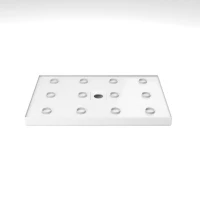 32" x 48" Shower Base with Durable No-Flex Construction, Acrylic 3-Wall Alcove Shower Pan with Center Drain, 48" L x 32" W x 3" H, Gloss White(m-12)