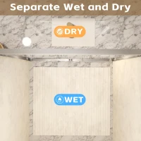 Double Sliding Shower Door with Explosion-Proof Safety Film, Durable Aluminum Panel for Bathroom, 54" L x 0.5" W x 72" H, Brushed Nickel(m-6)