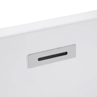 59" Acrylic Freestanding Soaking Bathtub with Double-Wall Insulation, Ergonomic Deep Tub for Heat Retention, 59" L x 29.5" W x 23" H, Gloss White(m-10)