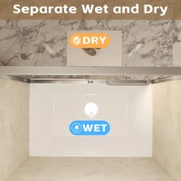 Double Sliding Shower Door with Explosion-Proof Safety Film, Stainless Steel Long Handle, Panel for Bathroom, 60" L x 0.5" W x 60" H, Brushed Nickel(m-7)