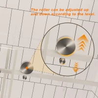 Frameless Sliding Shower Door with Smooth Quiet Stainless Steel Rollers & Round Tracks, Panel for Bathroom, 60" L x 0.5" W x 60" H, Brushed Nickel(m-4)