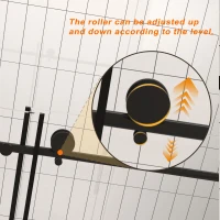 Frameless Sliding Shower Door with Smooth Quiet Stainless Steel Rollers & Round Tracks, Panel for Bathroom, 60" L x 0.5" W x 60" H, Matte Black(m-6)