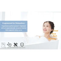 67" Freestanding Soaking Tub with Vertical Pleated Exterior, Bathtub with Chrome Pop-Up Toe-Tap Drain, 67" L x 31.5" W x 23" H, Gloss White(m-8)