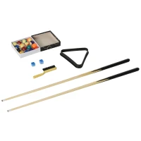 Soozier 55" Mini Pool Table Portable Billiard Table Includes Cues, Ball, Chalk, Rack, Blue(m-2)