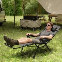 Outsunny Folding Zero Gravity Chair, 5-Position Adjustable Outdoor Lounge Chair Recliner with Headrest, Black(m-8)