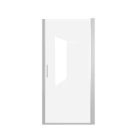 30" Pivot Shower Door with Explosion-Proof Film and Tempered Glass, Bathroom Door with Stainless Steel Handle, 30" L x 0.5" W x 72" H, Chrome(m-2)