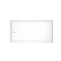 32" x 60" Acrylic Shower Base with Rigid No-Flex Construction, 3-Wall Alcove Shower Pan with Left Drain, 60" L x 32" W x 3" H, Gloss White(m-13)