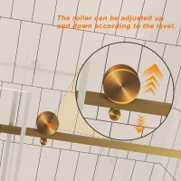 Frameless Sliding Shower Door with Smooth Quiet Stainless Steel Rollers & Round Tracks, Panel for Bathroom, 60" L x 0.5" W x 60" H, Brushed Gold(m-4)